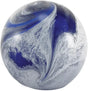 OneWorld Memorials Blue Glass Marble Swirl Ashes Keepsake Urn - Unique and Artistic Small Urn