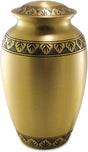 Star Legacy's Athena Gold - Brass Metal Cremation Adult Urn for Human Ashes w Velvet Bag (Athena Gold)
