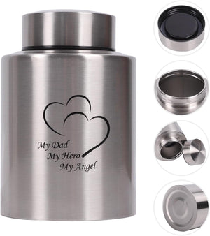 Medium Urns for Human Ashes - Stainless Steel Keepsake Funeral Urns