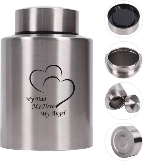 Medium Urns for Human Ashes - Stainless Steel Keepsake Funeral Urns