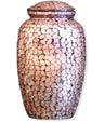 Mosaic Glass Cremation Urn - Hand Made Funeral Urn for Human Ashes - Large Adult Size Burial Urn - Hand Applied Individual Tiles Create a one of a Kind Work of Art - 200 cu in (Red)