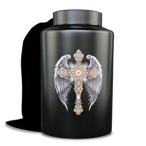 Up to 220 lbs Large Cremation Urns for Adult Male Female Ashes, Decorative Urn for Human Veteran Men Marine Patriot Ashes with Velvet Bag(Hero)