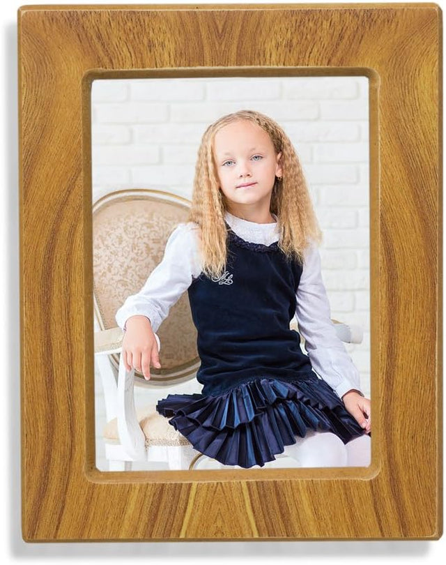OneWorld Memorials Photo Frame Wood Photo Cremation Urn - Small - Holds Up To 40 Cubic Inches of Ashes - Natural Brown Small Urns for Human Ashes