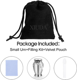 Small Urns for Human Ashes Keepsake Mini Cremation Urns for Loss of Loved One Stainless Steel Keepsake Urn for Ashes Compact Memorial Container