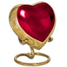 Trupoint Memorials Small Urns for Human Ashes Keepsake, Mini Heart Urn with Stand, Decorative Cremation Urns for Adult Men & Women – Medium Hummingbird Heart Stand