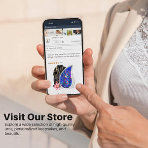 Yatskia Stained Glass Mini Urns for Human Ashes, Small Urn for Ashes Adult Male, (Pack of 1, 3 Inch)