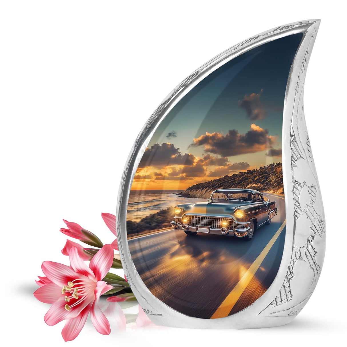 Yatskia Stained Glass Mini Urns for Human Ashes, Small Urn for Ashes Adult Male, (Pack of 1, 3 Inch)