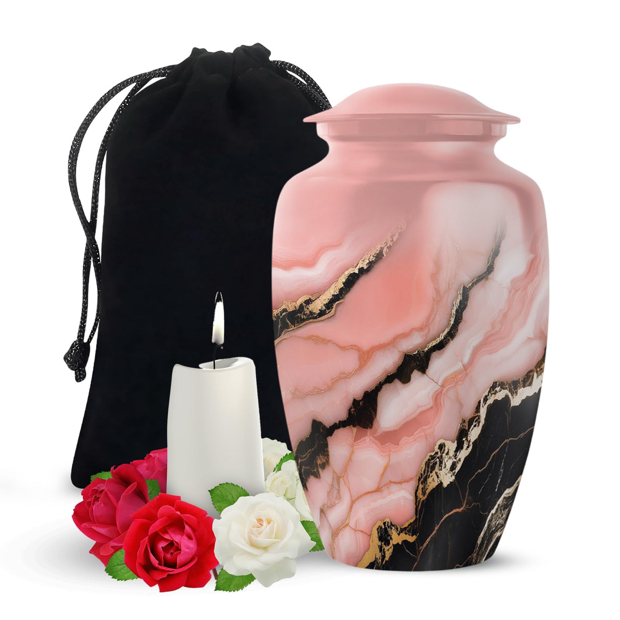 Yatskia Stained Glass Urns for Human Ashes Male & Female, Urn for Ashes Adult Male, (Pack of 1, 3 Inch)