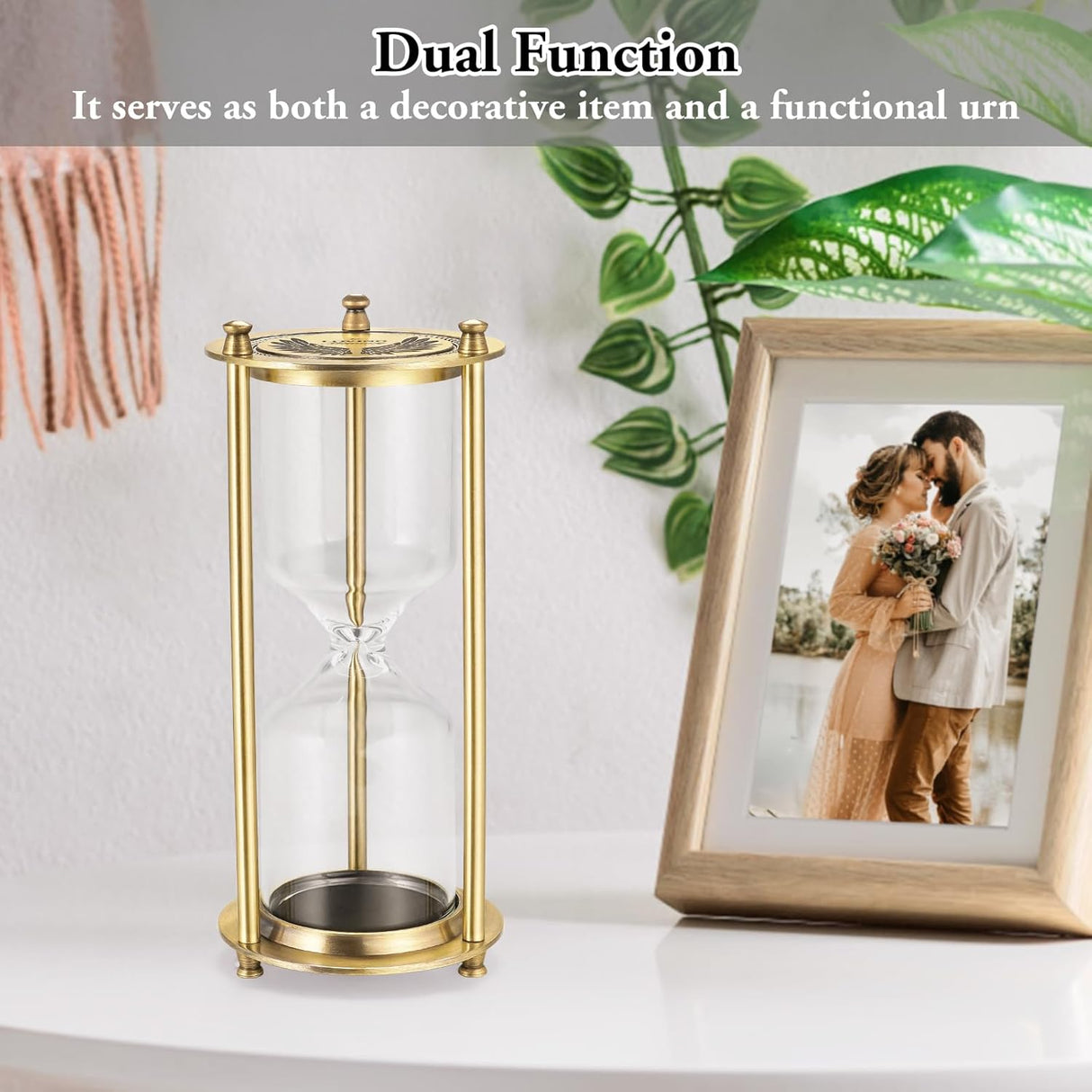 Abooxiu Hourglass Urns for Human Ashes Memorial Hourglass Fillable Keepsake Urns Cremation Jewelry