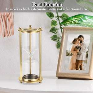 Abooxiu Hourglass Urns for Human Ashes Memorial Hourglass Fillable Keepsake Urns Cremation Jewelry
