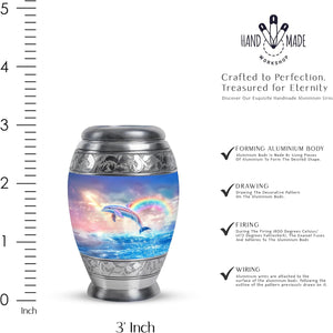 Dolphin Urn for Ashes - Funeral Urns of Human Ashes Adult Female - Cremation Urns for Men & Women - Companion Urn for Mom