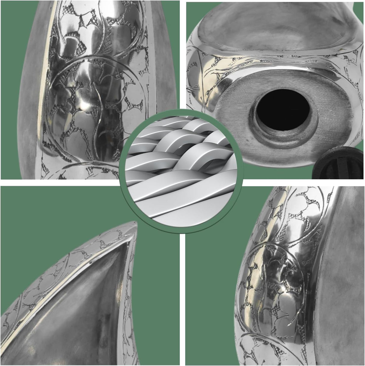 Yatskia Stained Glass Mini Urns for Human Ashes, Small Urn for Ashes Adult Male, (Pack of 1, 3 Inch)