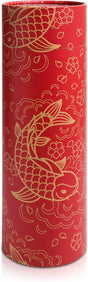 Scattering Tubes for Human Ashes - Cremation Urns for Burial, Travel, Transport Or Spreading Cremains - Cabin-Safe Red Memorial Container & Keepsake - Red Fish Design Large 14.8” x 5”