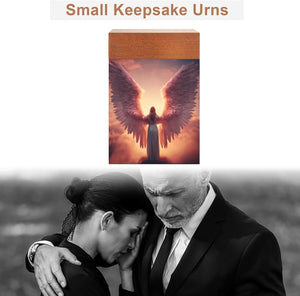 Small Urns for Ashes Keepsake, Wooden Small Cremation Urns for Male or Female Child, Pets Cat Dog, Mini Cremation Urn for Sharing Ashes,Hold 25 Cubic Inches Remains