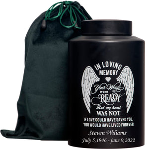 Custom Decorative Urn Personalized Decorative Urn Cremation Urn for Human Ashes Large up to 220lbs Large Memory Decorative Funeral Burial Urn for Male Female Ashes (Custom Urn)