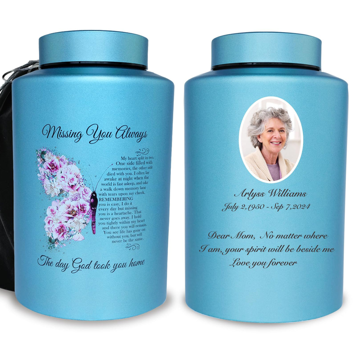Up to 220 lbs Large Cremation Urns for Adult Male Female Ashes, Decorative Urn for Human Veteran Men Marine Patriot Ashes with Velvet Bag(Hero)