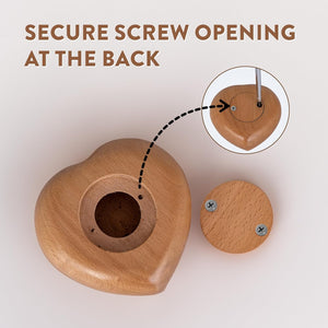 Wooden Heart Keepsake Urns For Human Ashes Adult Male, Female - Cremation Urn Small Mini Decorative Funeral, Urns for Mom, Dad, Men, Infant, Child - Because Someone We Love is in Heaven