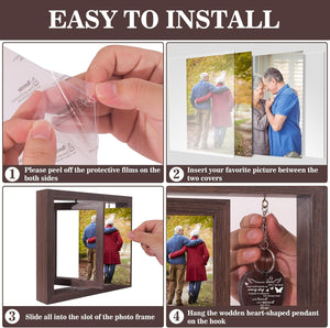 Memorial Sympathy Gifts for Loss of Loved One, Bereavement Gift for Loss of Mom Dad Memorial Picture Frame, Remembrance Condolence Funeral Sentimental In Memory of Loved One Gifts, Display Two 4x6 Photos