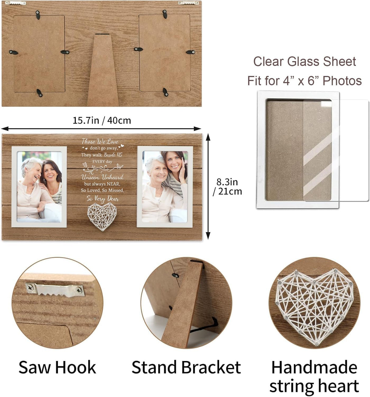 Memorial Sympathy Gifts for Loss of Loved One, Grief Bereavement In Memory of Loved One Gifts for Loss of Mom Dad, Condolence Funeral Sentimental Remembrance Memorial Picture Frame 4 x 6