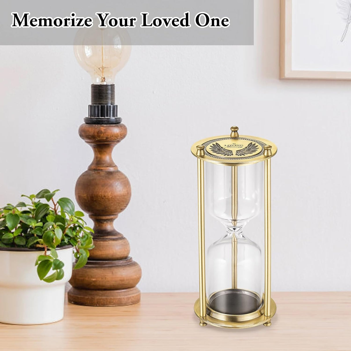 Abooxiu Hourglass Urns for Human Ashes Memorial Hourglass Fillable Keepsake Urns Cremation Jewelry