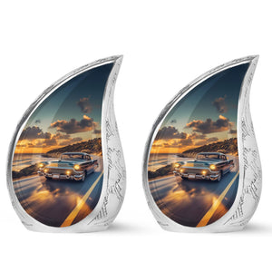 Yatskia Stained Glass Mini Urns for Human Ashes, Small Urn for Ashes Adult Male, (Pack of 1, 3 Inch)