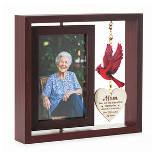 Sympathy Gifts for Loss of Loved One: Double 4x6 Photos, Cardinal Memorial Picture Frame for Mother, Remembrance Gift in Loving Memory with Touching Text