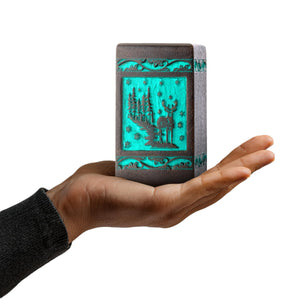 INTAJ Cremation Urns for Ashes – Companion Wooden Tree of Life Urn Box and Casket for Human Ashes of Men, Women, Child, or Pets (Cat/Dog) – Memorial Burial Funeral Urns – Holds 640 Cubic Inches