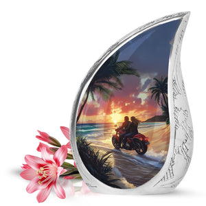 Yatskia Stained Glass Mini Urns for Human Ashes, Small Urn for Ashes Adult Male, (Pack of 1, 3 Inch)