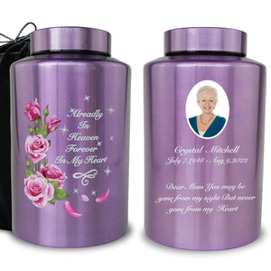 Up to 220 lbs Large Cremation Urns for Adult Human Ashes, Decorative Urn for Male Female Ashes with Velvet Bag（Cardinal）