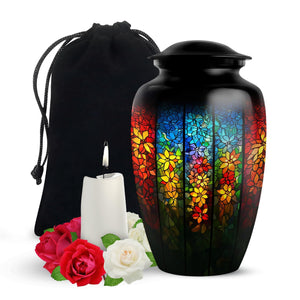 Yatskia Stained Glass Urns for Human Ashes Male & Female, Urn for Ashes Adult Male, (Pack of 1, 3 Inch)