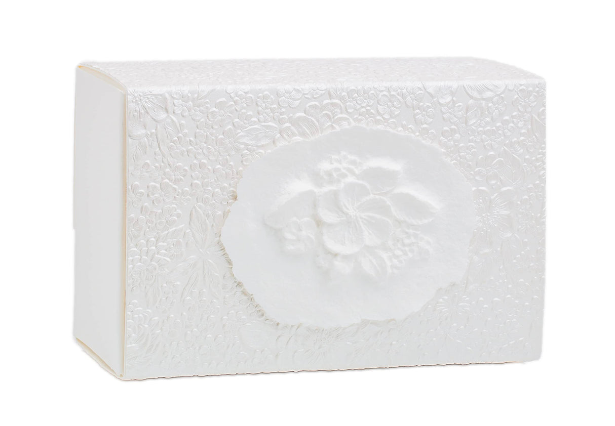 Favorite Place Biodegradable Shell Urn (Large), Eco-Friendly for Cremation or Water Burial (Metallic White K-103)