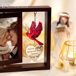 Sympathy Gifts for Loss of Loved One: Double 4x6 Photos, Cardinal Memorial Picture Frame for Mother, Remembrance Gift in Loving Memory with Touching Text