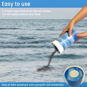 Scattering Tube, Biodegradable Cremation Urn for Ashes, Humans & Pets Sized Cremation Urn, 8'' x 4'' (Medium) (2), Blue (ST002)