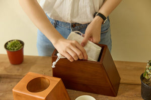 AspenStudio Plant Urn for Adult Human Ashes Cremation Wooden Urn by Aspen Studio