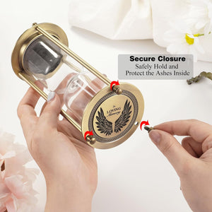 Abooxiu Hourglass Urns for Human Ashes Memorial Hourglass Fillable Keepsake Urns Cremation Jewelry