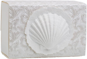 Favorite Place Biodegradable Shell Urn (Large), Eco-Friendly for Cremation or Water Burial (Metallic White K-103)