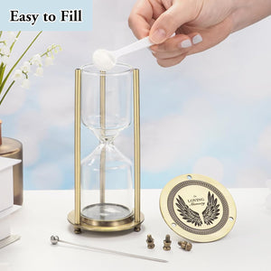 Abooxiu Hourglass Urns for Human Ashes Memorial Hourglass Fillable Keepsake Urns Cremation Jewelry