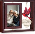 Sympathy Gifts for Loss of Loved One: Double 4x6 Photos, Cardinal Memorial Picture Frame for Mother, Remembrance Gift in Loving Memory with Touching Text