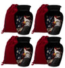 Patriotic Hearts Eagle Urn for Human Ashes | American Flag Cremation Urn for Adults, Veteran, Medium Size, Handmade Funeral Urns with Velvet Bag