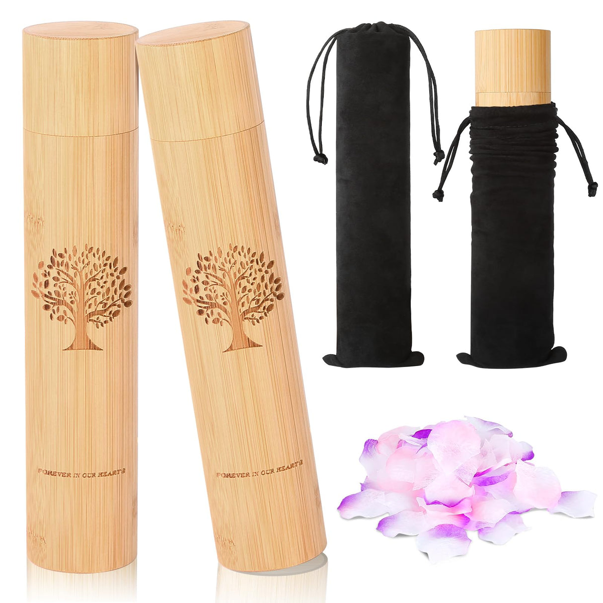 Small Scattering Urns for Human Ashes Adult,9''x2'' Scattering Tubes for Human Ashes,Eco Friendly Biodegradable Urns for Human Ashes(Set of 4,Tree of Life Pattern)