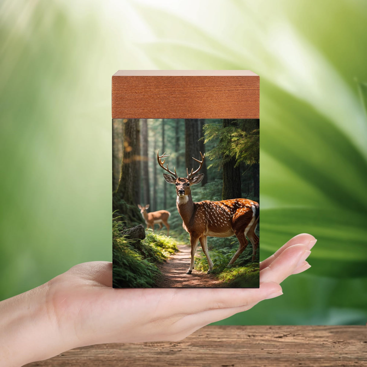 Small Urns for Ashes Keepsake, Wooden Small Cremation Urns for Male or Female Child, Pets Cat Dog, Mini Cremation Urn for Sharing Ashes,Hold 25 Cubic Inches Remains