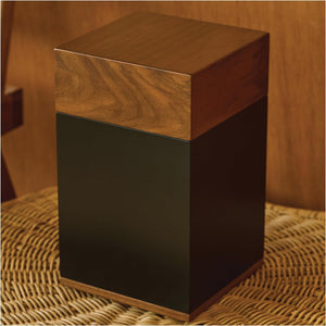 AspenStudio Black Walnut Wooden Cremation Urn for Human Ashes Handcrafted TSA Approved Urn by Aspen Studio