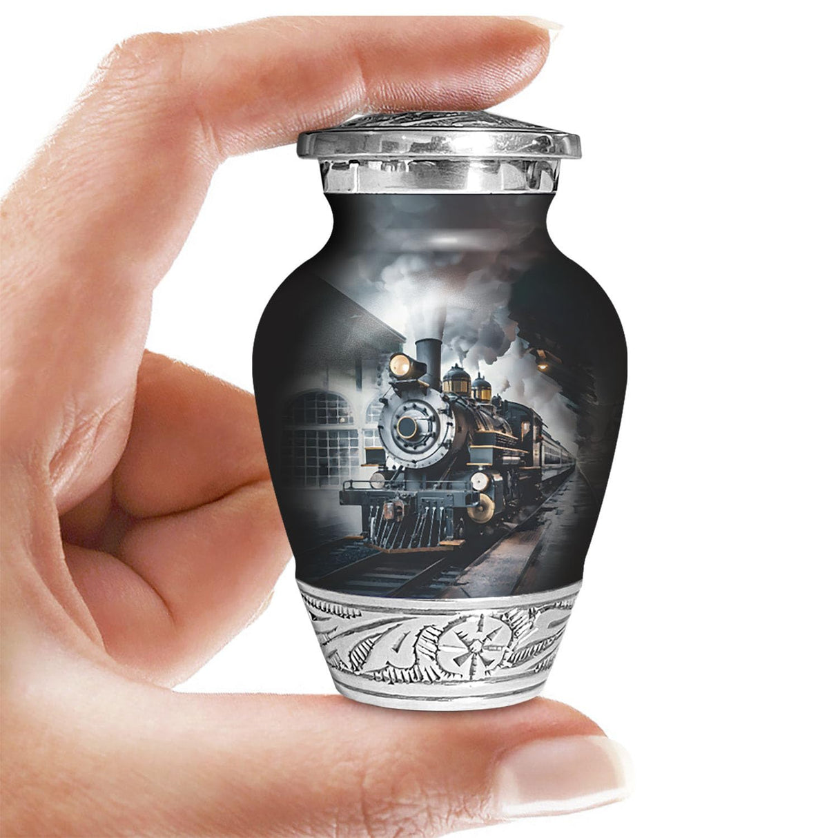 American US Flag Patriotic Eagle Urn for Human Ashes | Large Handcrafted Funeral Memorial | Decorative Cremation Urn for Women and Men