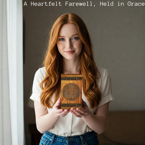 Wooden Cremation Urn for Ashes - Tree of Life Urns, Elegant Funeral and Memorial Urn for Adults, Children, Pets, and Loved Ones, Keepsake Urns for Smaller Remembrances (Medium 180 Cubic inches)