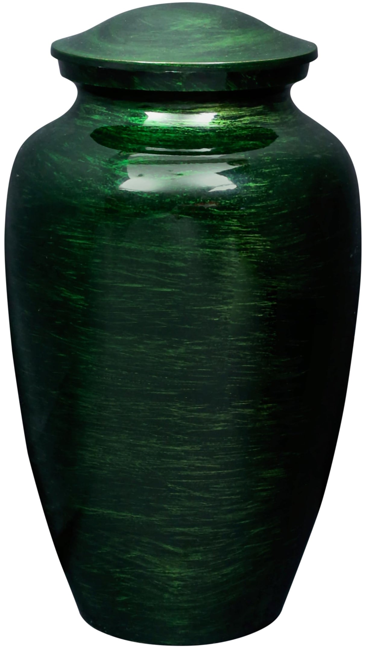 Decorative Burial Urn for Human Ashes Adult Female and Male 200+ Cubic Inches, Handcrafted Funeral Memorial Cremation Urn Affordable Urn for Human Ashes (Silver Black) ALPHA Living HOME