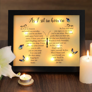 LED Shadow Box 4x6 - Memorial Picture Frame for Loss of Mother, Father, Loved One - Bereavement Gift