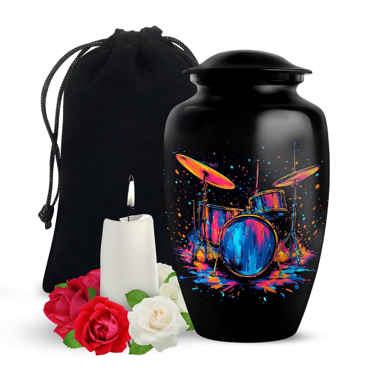 Yatskia Stained Glass Urns for Human Ashes Male & Female, Urn for Ashes Adult Male, (Pack of 1, 3 Inch)