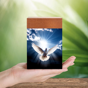 Small Urns for Ashes Keepsake, Wooden Small Cremation Urns for Male or Female Child, Pets Cat Dog, Mini Cremation Urn for Sharing Ashes,Hold 25 Cubic Inches Remains