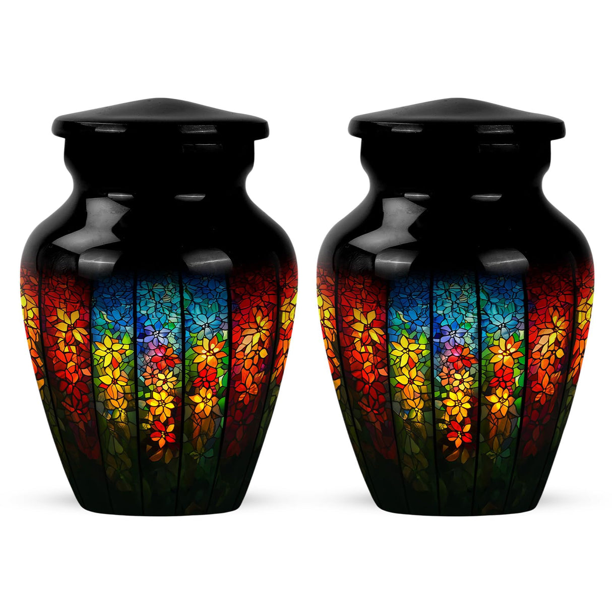 Yatskia Stained Glass Urns for Human Ashes Male & Female, Urn for Ashes Adult Male, (Pack of 1, 3 Inch)