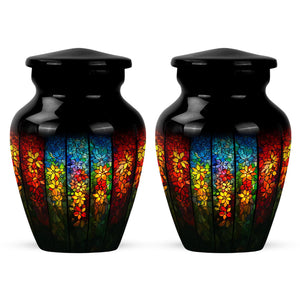 Yatskia Stained Glass Urns for Human Ashes Male & Female, Urn for Ashes Adult Male, (Pack of 1, 3 Inch)